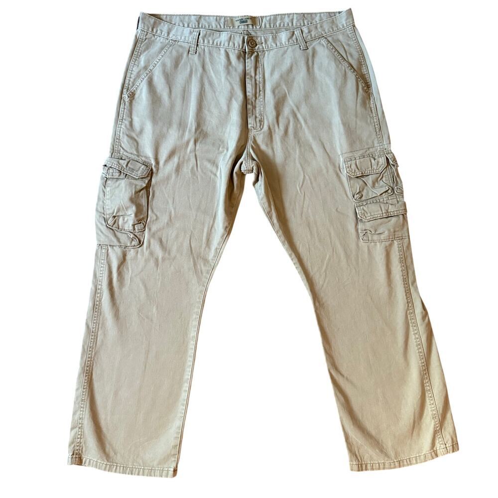 Wrangler Khaki Cargo Pant Men's 40X30 Multipocket Workwear